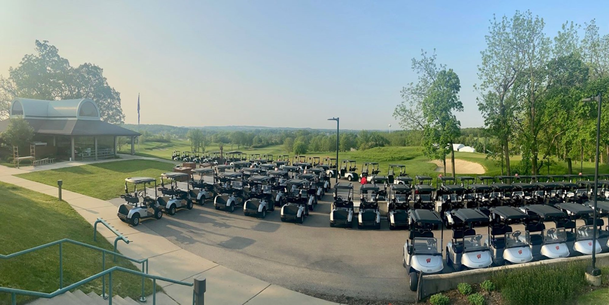 Outdoor Pavilion overlooking the course